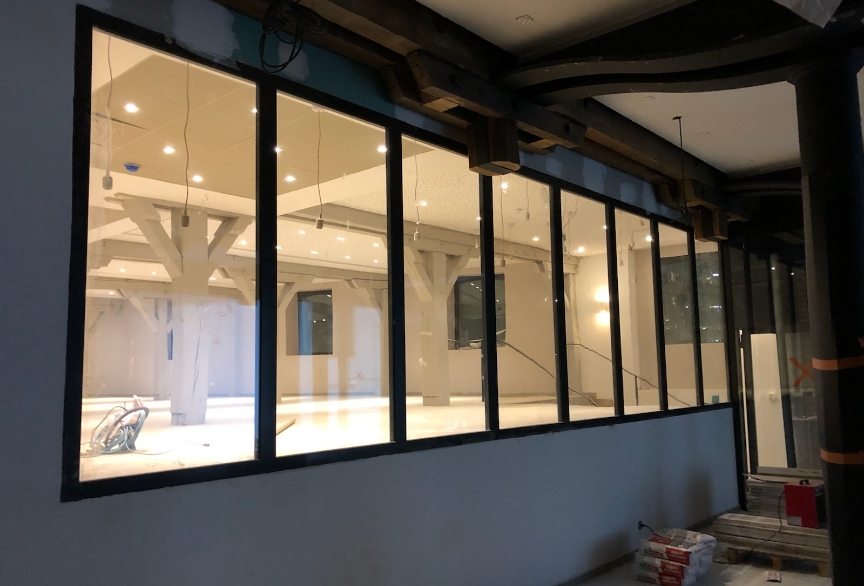 chassis vitré sur chantier MAF Atlantique